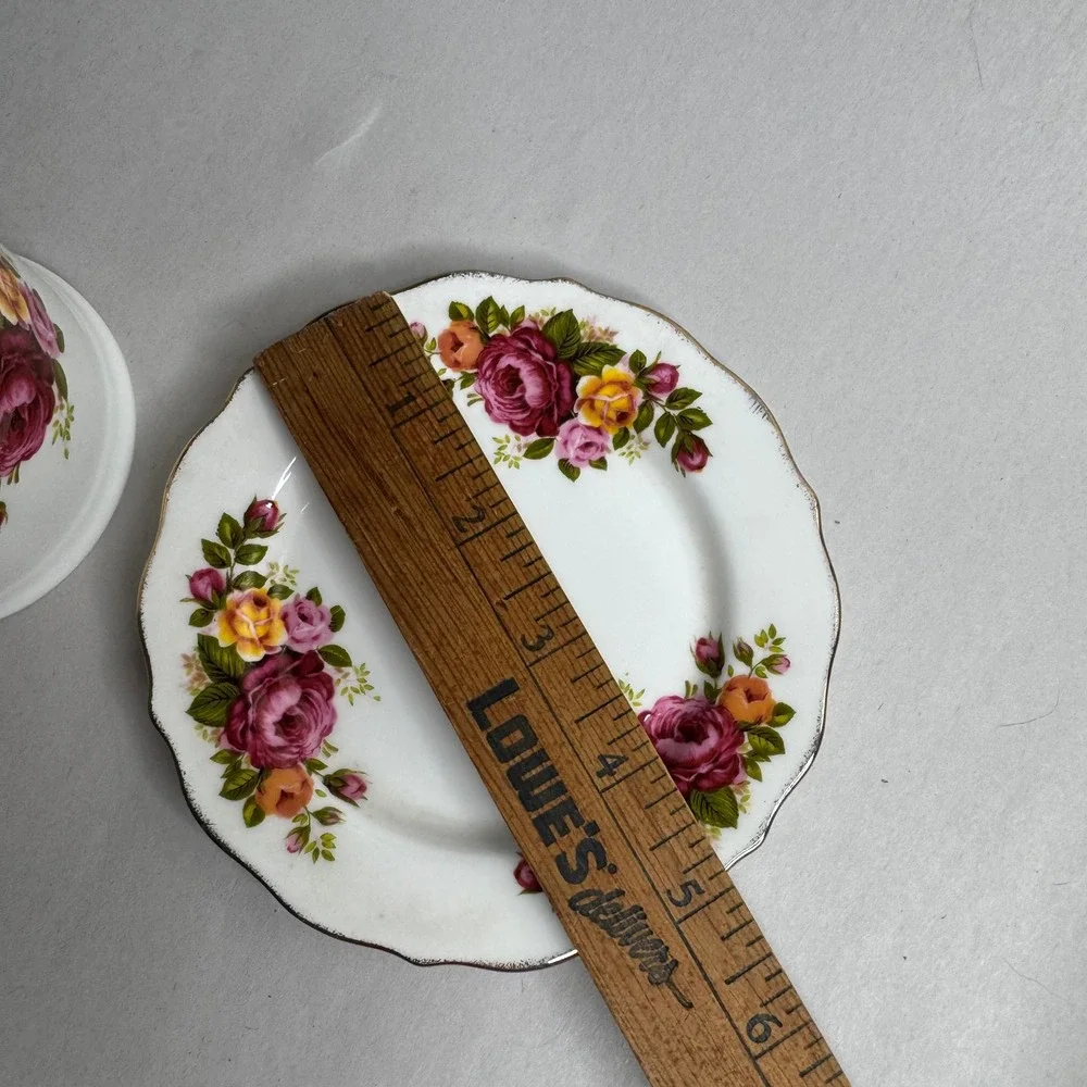Cottage‎ Rose Fine Bone China Jam Honey Pot with Lid and Saucer Floral Taiwan